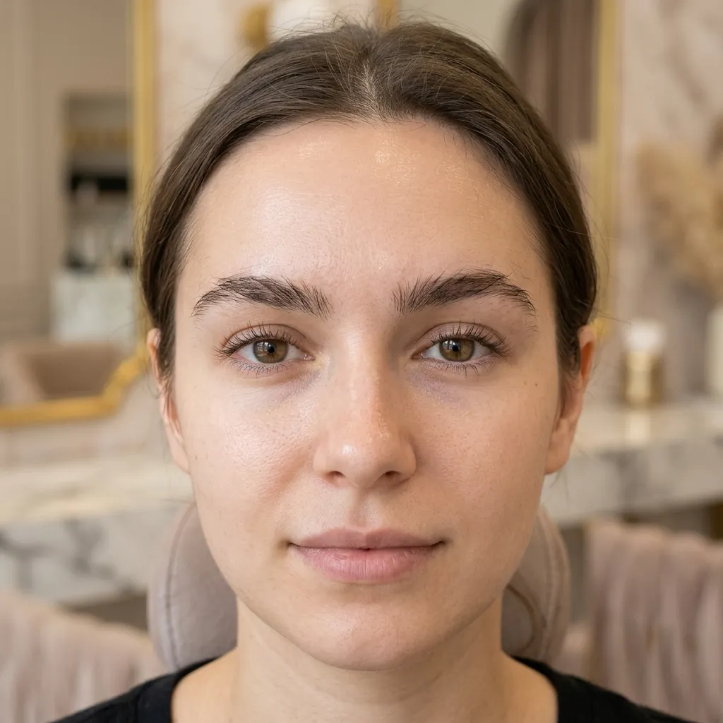 Antes: cejas sin diseño profesional — Malva Studio